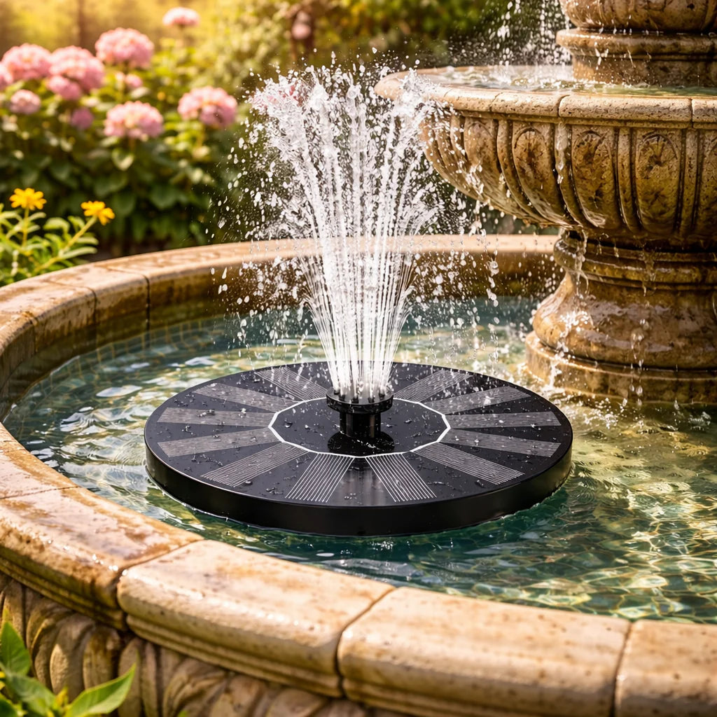 Schwimmende Solar-Teichpumpe mit integriertem Akku