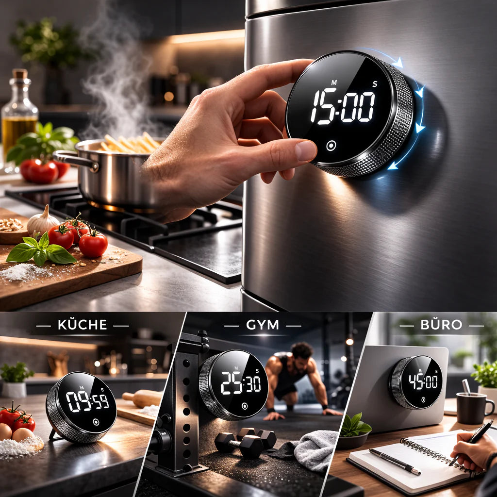 Digitaler Küchen-Timer mit magnetischer Halterung