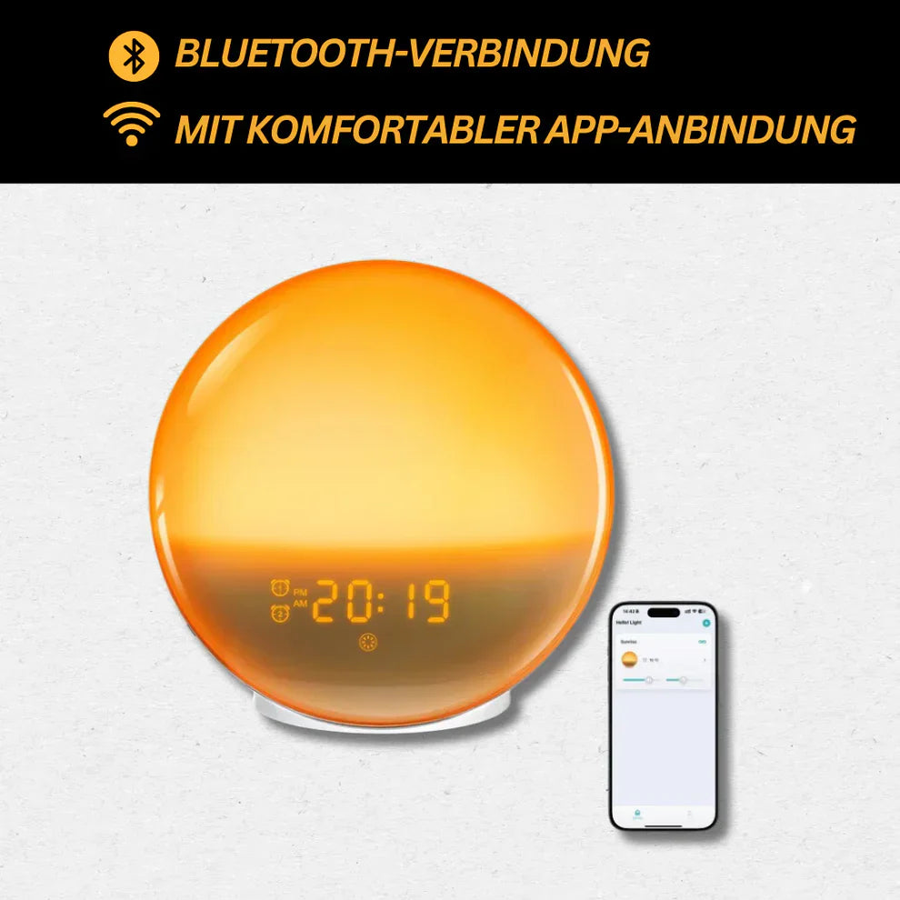 Digitaler LED-Lichtwecker mit App-Steuerung und Ladefunktion